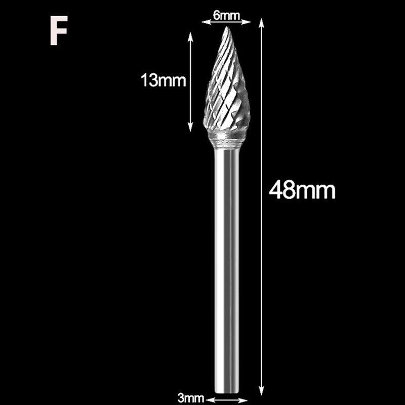 Tungsten Carbide Routing Router Bits Burr Rotary Tools Rotary Carving Carved Knife Cutter Tool Engraving Wood Working for Dremel: 1PCS F