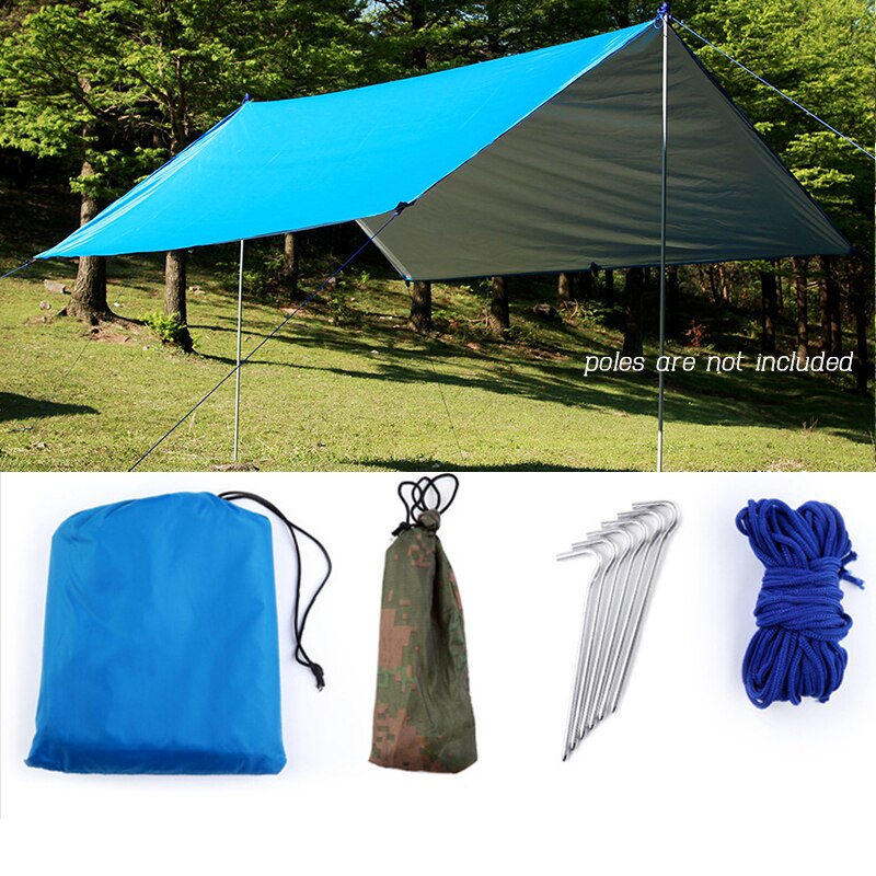 Camping Tarp - 3 Meter - Waterproof 1500-2000mm - Lightweight Rain Fly - Aluminum Alloy Rod