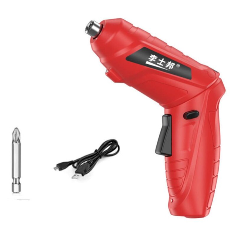 Multifunction Mini Electric Drill Home Electric Screw Driver Screwdriver Power Tool USB Charge Universal Wrench Maintain THE1203: red A