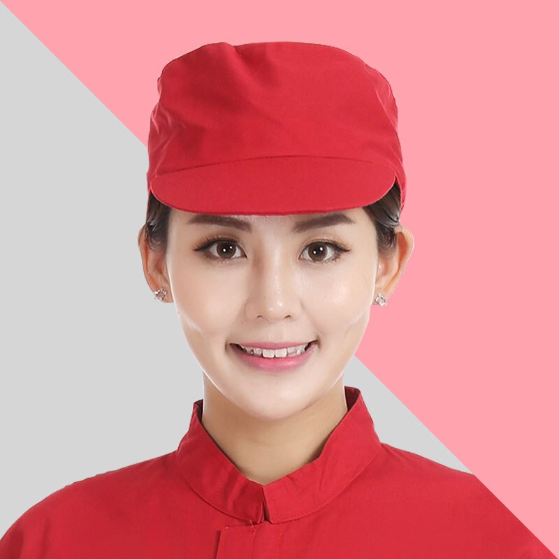 10 unids/lote, , gorras de color liso, sombreros de cocinero, restaurante, cocina, panadería, ropa para cocinar, Gorras, Viseras a prueba de polvo de almacén