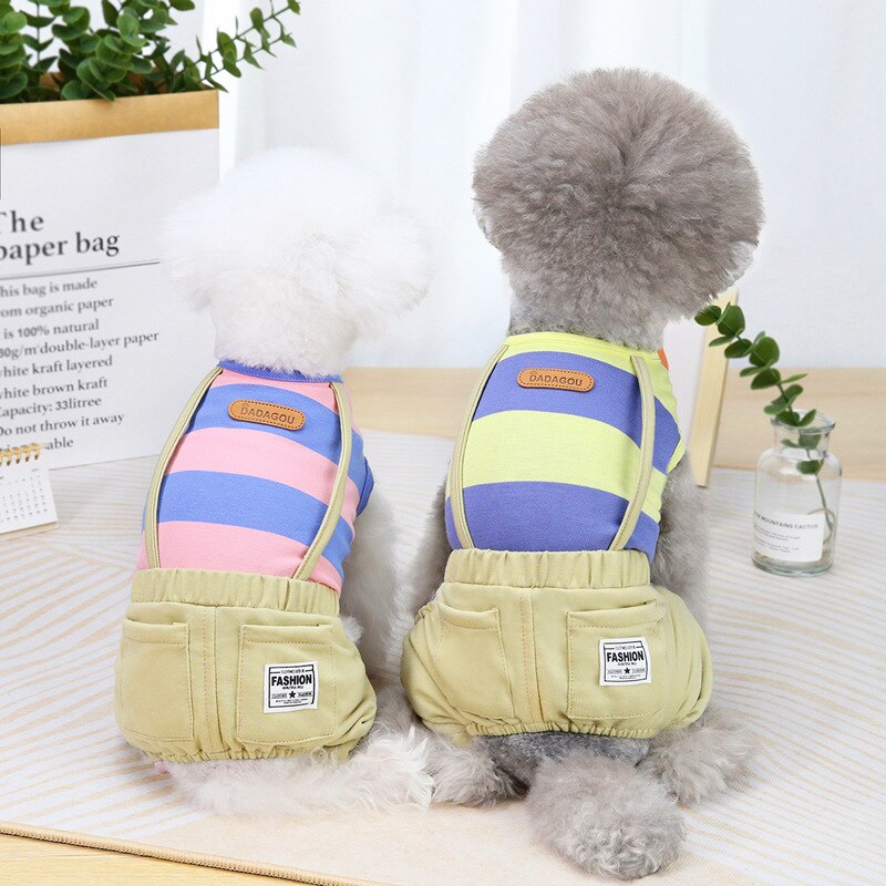 Summer Dog Jumpsuits Rompers Female Dog Clothes Costume Large Dog Dog Clothes Dog Clothing Jumpsuit for Dogs Dog Outfit Yorkie