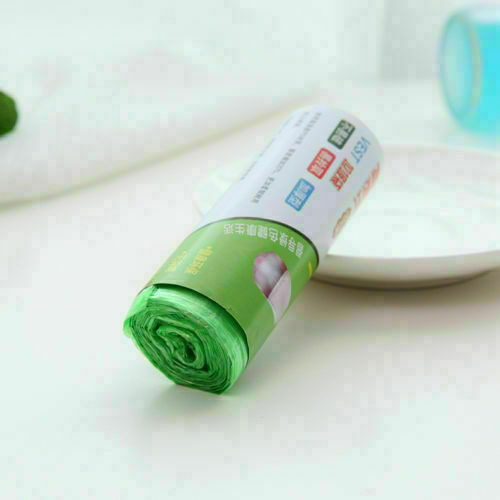 Functional 20PCS Rubbish Garbage Bin Liners Kitchen Toilet Black Waste Trash Bags Kit With Handle