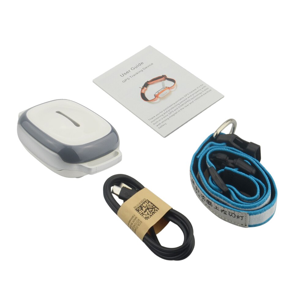 Gt011 gps huisdier tracker hond kat halsband gps locator waterdicht  ip66 anti-verlies tracking apparaat realtime positionering met geo-fence: Geen doos grijs
