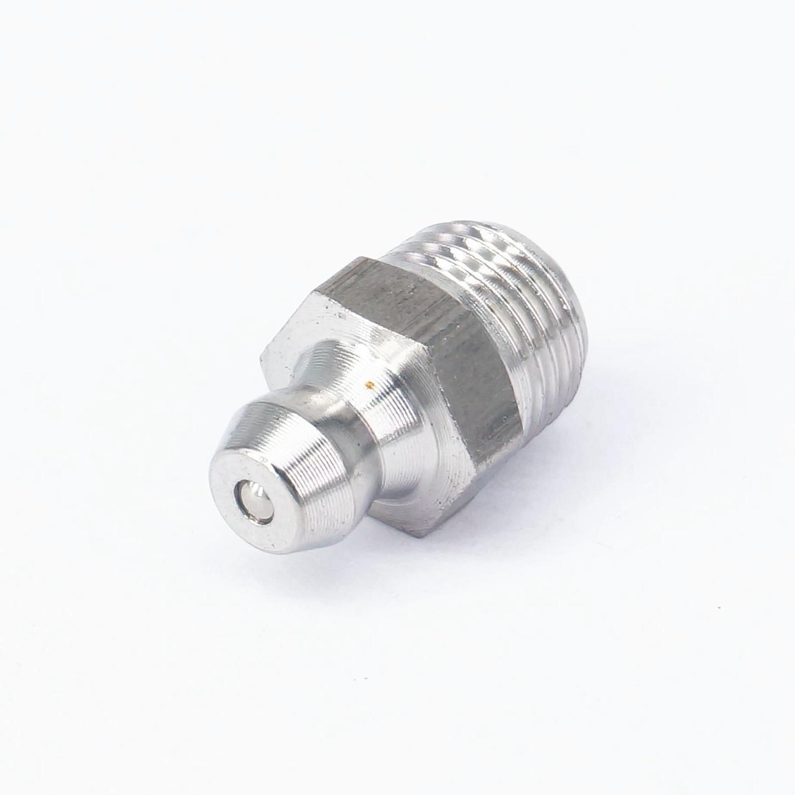 10pcs 1/8" BSPP/BSPT Male 304 Stainless Steel Grease Zerk Nipple Fitting For Grease