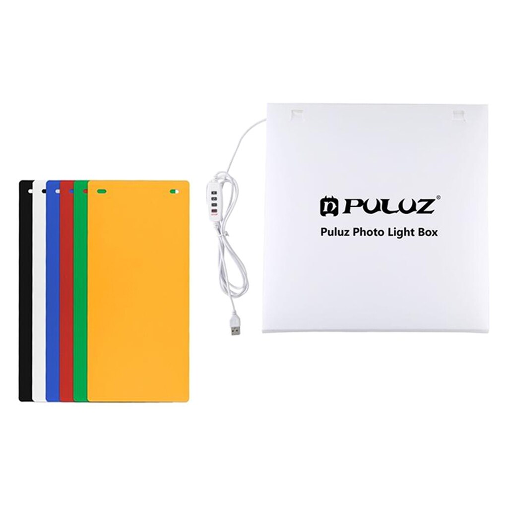 Mini tienda de estudio fotográfico plegable, caja de luz portátil para estudio de fotografía, carpa de luz LED de 31cm x 31cm x 32,7 cm, 6 fondos