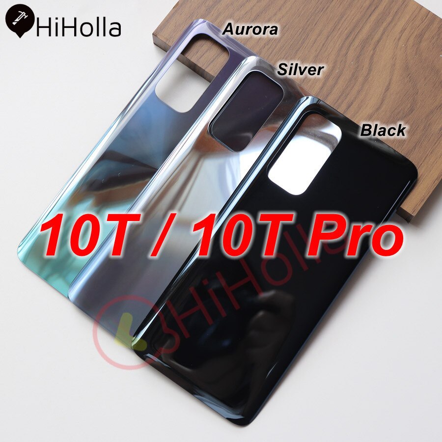 Dla Xiaomi Mi 10T pokrywa baterii tylna obudowa szklana obudowa tylna wyczyść Case 10T Pro pokrywa baterii + wymiana obiektywu aparatu