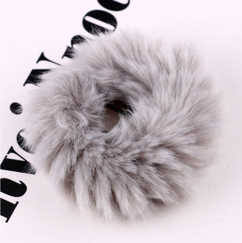 4.3 tum sammets scrunchie elastiska hårband för kvinnor hästsvanshållare plysch hårrep gummiband pannband håraccessoarer: 12