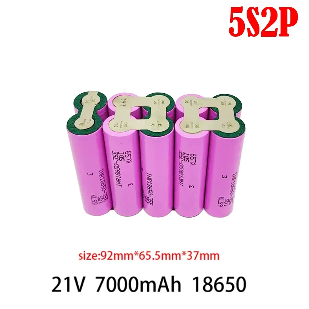 35E 18650 3500/7000/10500/14000mAh 2S 3S 4S 5S 6S/1P 2P 7.4V 12.6V 14.8V 18V 25.2V for screwdriver battery welding battery pack: Orange
