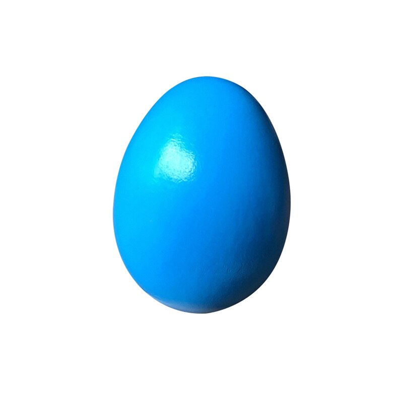 Casa de juego de huevos de imitación de madera, grafiti pintado artesanal, huevo de Pascua, simulación de cocina, juguetes para niños, para niños, 1 Uds.: Sky Blue 1PCS