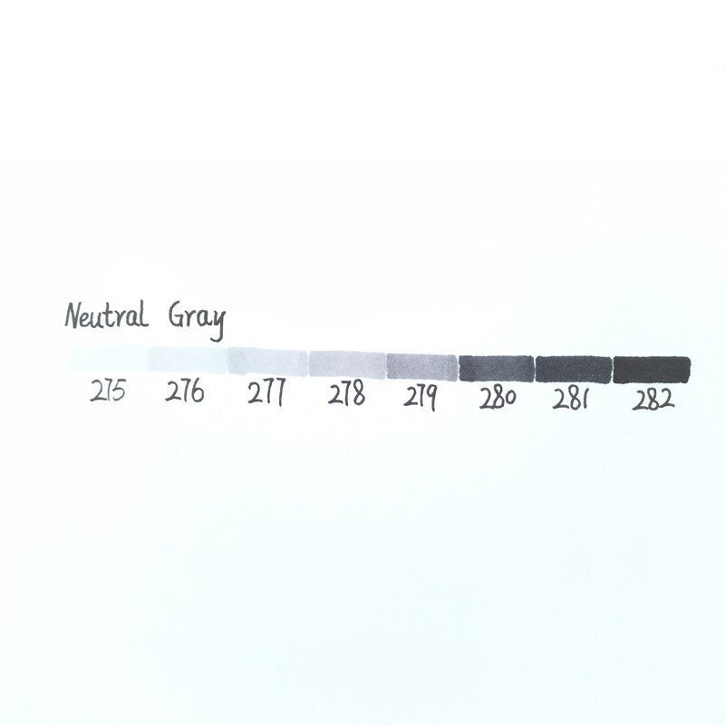 Greys 7 stijlen inkt op alcoholbasis met dubbele punt, neutrale grijze kleur, schetsset, manga-tekenmarker, grijze tinten manga: Neutraal grijs