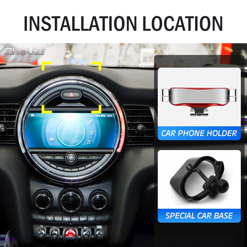 Support de téléphone portable de voiture pour Mini Cooper Countryman F54 F55 F56 F60, évent de ventilation, support de gravité GPS, accessoires de voiture