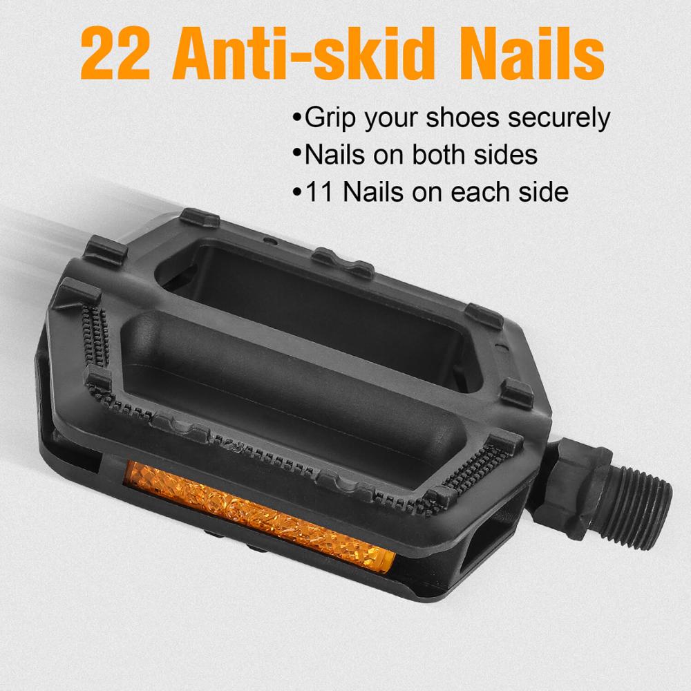 West biking bicicleta pedal ultraleve montanha estrada pedais de plástico antiderrapante rebite ciclismo rolamento pedais acessórios da bicicleta