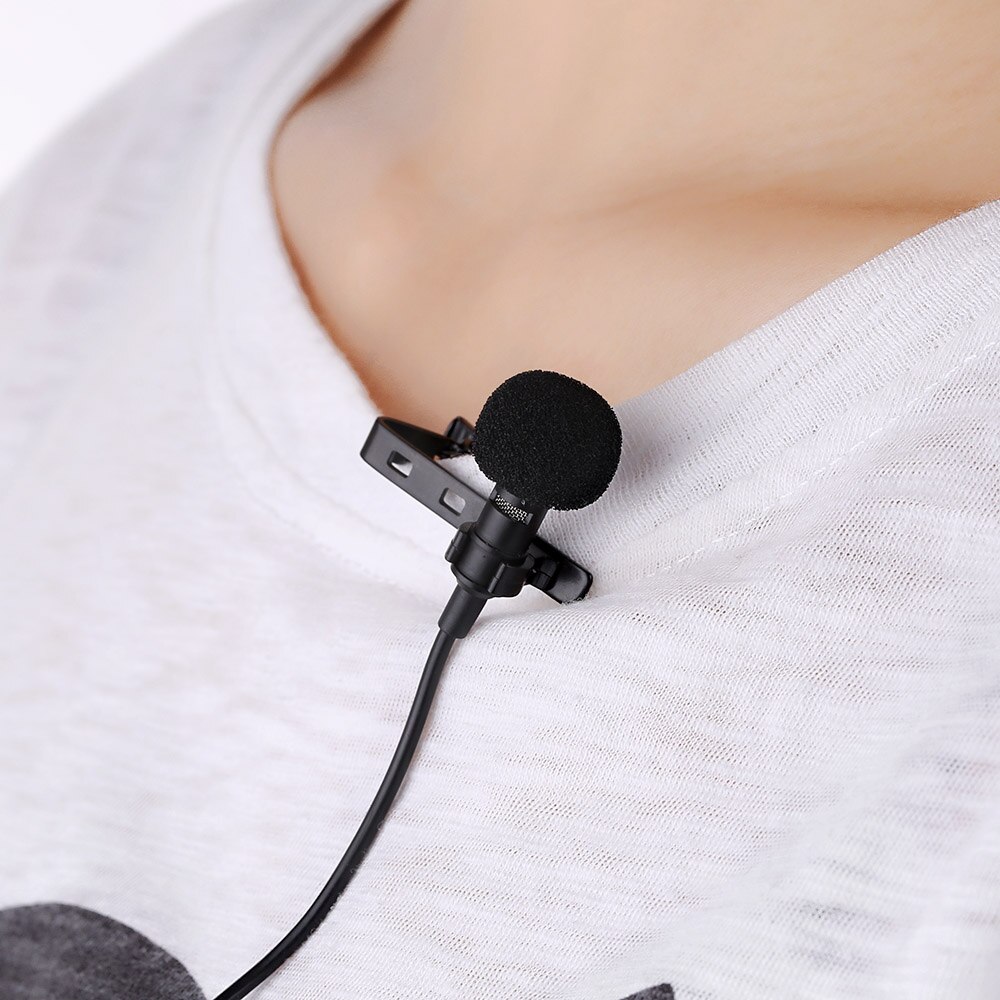 Clip On Lavalier Microphone Mic Portable Metal Mono Lapel Microphone Hands-free 3.5mm Wired Mic For Smartphones Laptop