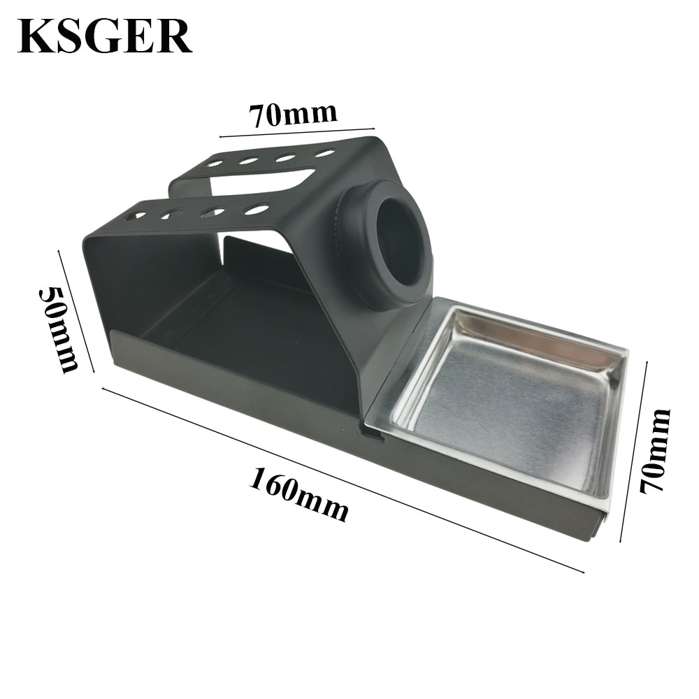 Ksger Soldeerbout Station Stand Diy T12 Houder Lassen Iron Tips Stc STM32 Metalen Handvat Aluminium Gereedschap Reparatie Telefoon