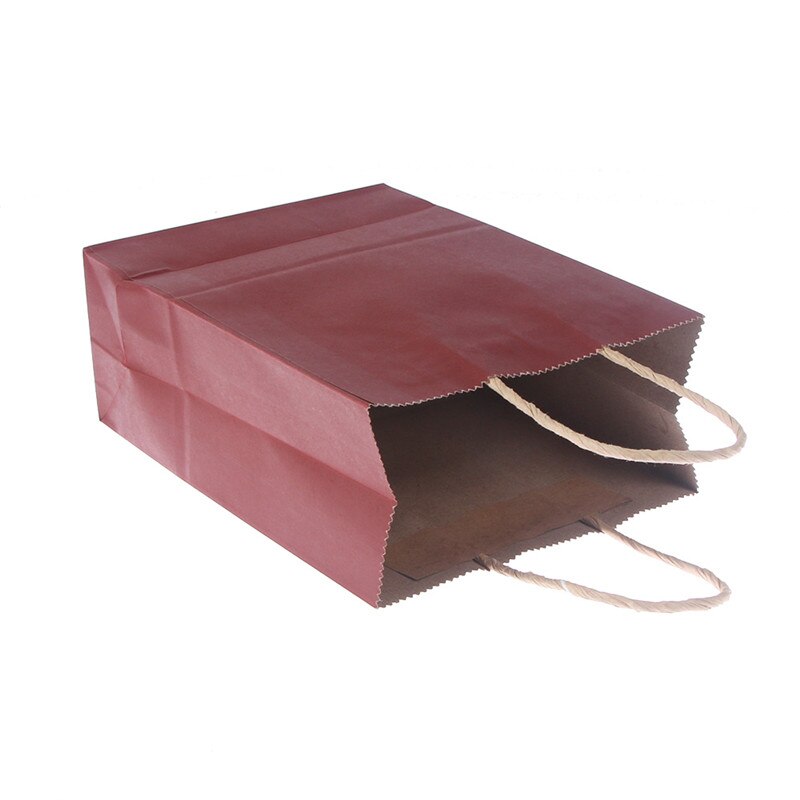1Pcs Reusable Kraft Paper Shopping Bag With Handle DIY Multifunction Wedding Birthday Party package bags