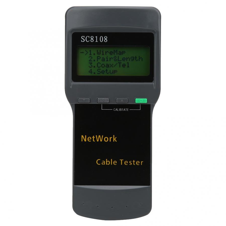 RJ45 Netwerk Kabel Tester Meter Lcd Display Lan Telefoon Kabel Gauge Netwerk Analyzer