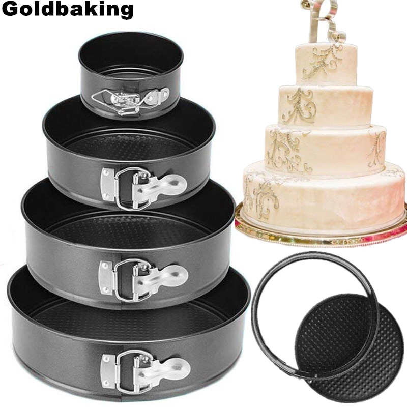 Goldbaking Lekvrij Springvorm Pan Anti-aanbak Cheesecake Mal Verwijderbare Bodem Cake Pan 4/7/9/10 Inch