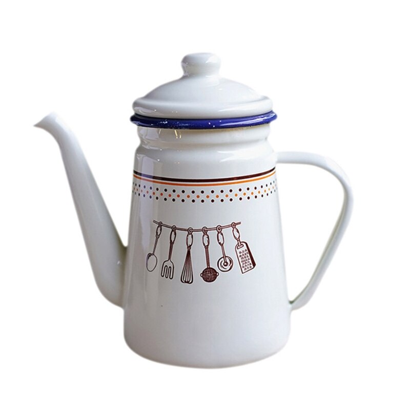 Emaille Outdoor Camping Koffie Thee Pot Vintage Home Kitchen Decor