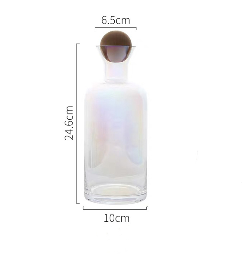 1200ML Amber Water Kettle Set and Cool Kettle Household Tea Kettle Cups Water Jug Crystal Glass Water Pitcher Glass Bottle: Color 1.2L