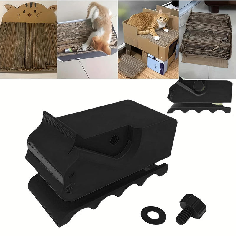 Bonita máquina cortadora de cartón para rascadores de gatos, cortador en forma de gatito impreso en 3D, herramientas de bricolaje, cuchillo de utilidad para cartón