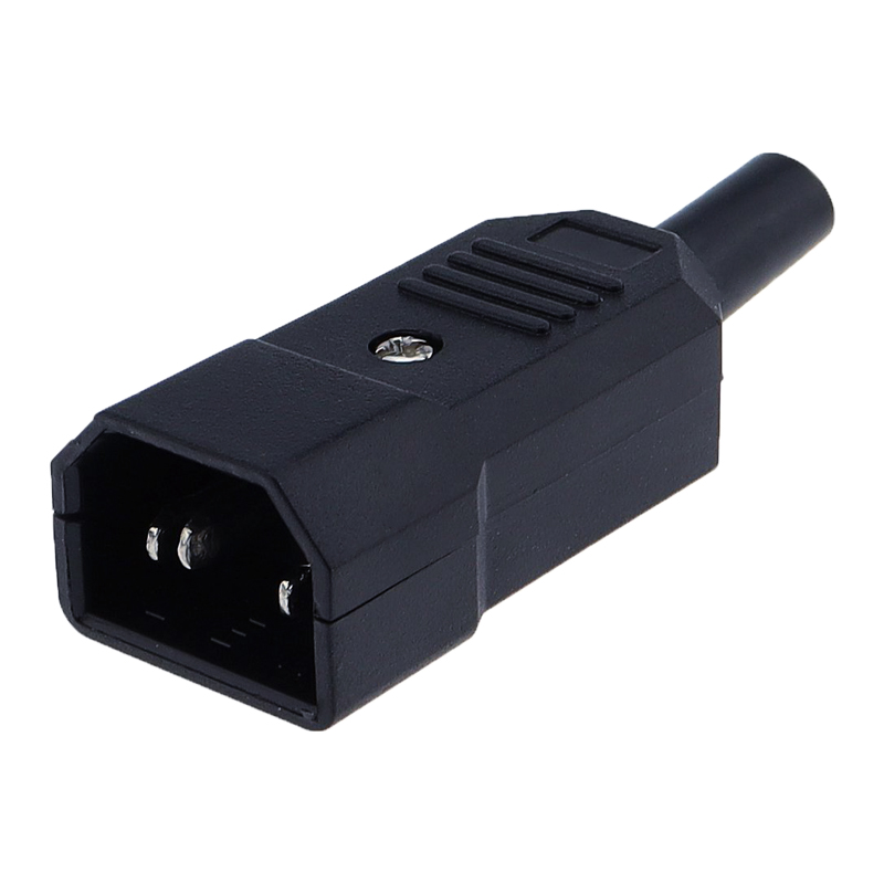 Codo negro C15 C13 C14 cable de alimentación cableado enchufe de alimentación ensamblar conector IEC salida PDU UPS enchufe de CA eléctrico 10A 250V: Verde militar