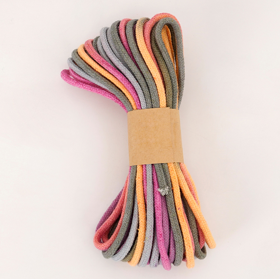 1 szt. 3mm Gruby Gradientowy Tęczowy Sznurek Bawełniany 10M Kolorowy Pleciony Sznurek robić DIY Biżuterii Makramy Bransolet Naszyjników i Rękodzieła: Wielobarwne