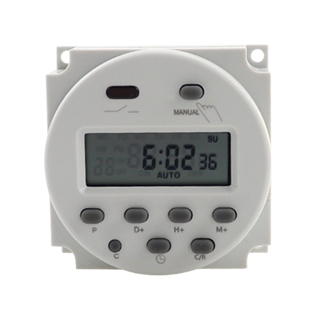 Programmeerbare Tijdrelais Programmeur Ingebouwde Oplaadbare Batterij 12V 24V 110V 220V 7 Dagen Wekelijkse digitale Timer Schakelaar: 12V