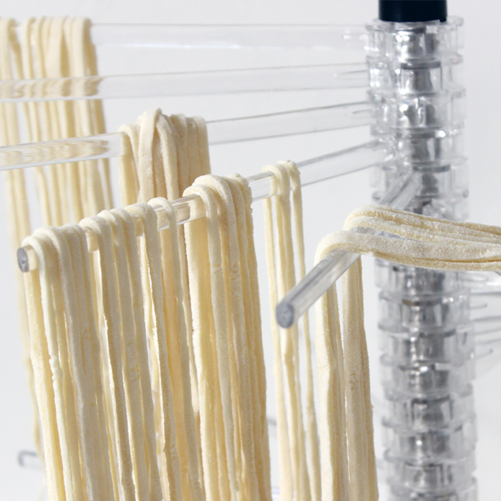 Torkställ för pasta kökstillbehör nudelhållare lätt att rengöra verktyg rotationsmanual spagetti hem hopfällbart stativ halkfritt