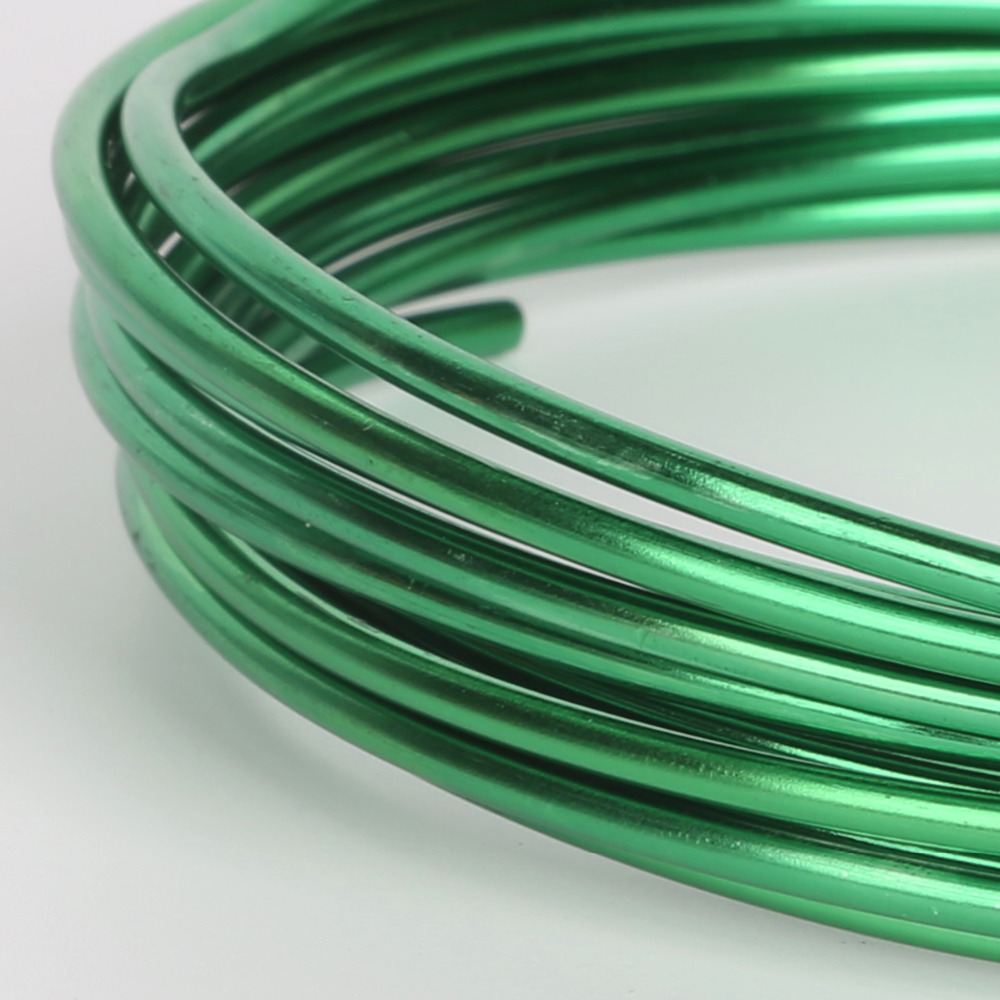Geanodiseerd Zachte Aluminium Metalen Kralen Draad DIY Jewlery Craft Bevindingen Maken Bloemisterij Veelzijdige Geschilderd Donkergroen 1/1. 5/2/2.5mm