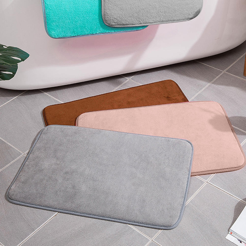 1 Pcs 40*60Cm Thuis Badmat Antislip Badkamer Tapijt Zacht Koraal Fleece Memory Foam Tapijt mat Keuken Wc Floor Decor Wasbare