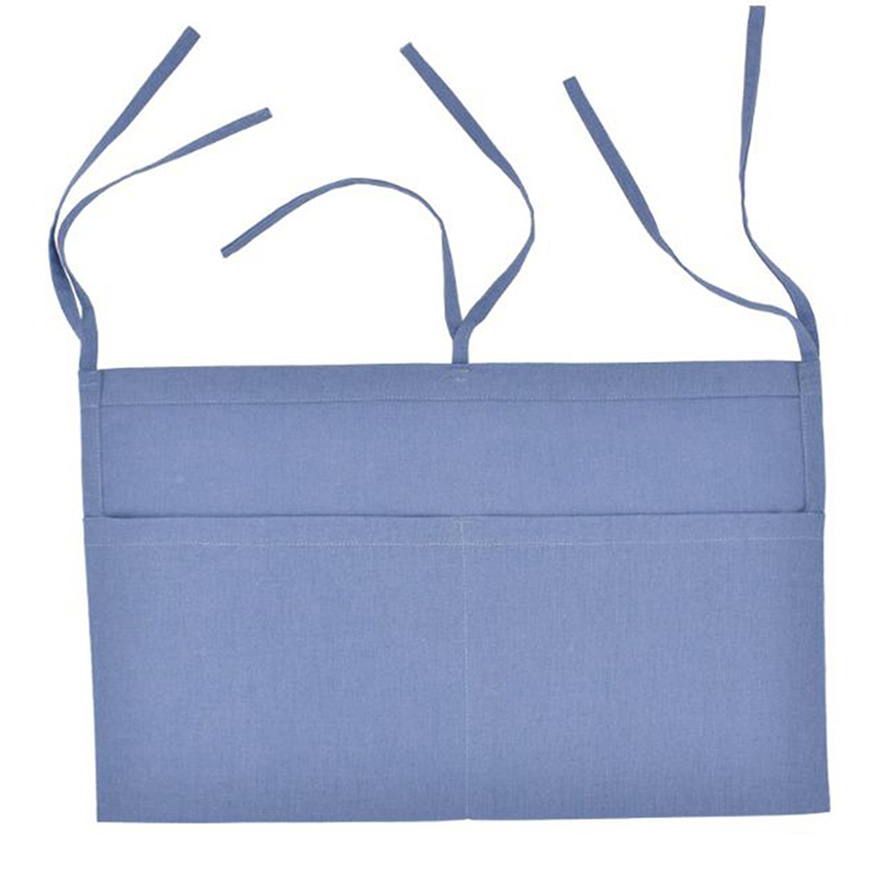 Baby Bed Hanging Storage Bags Cotton Newborn Crib Organizer Toy Diaper Pocket For Crib Nappy Store Bags Bedding Set Accessories: blue