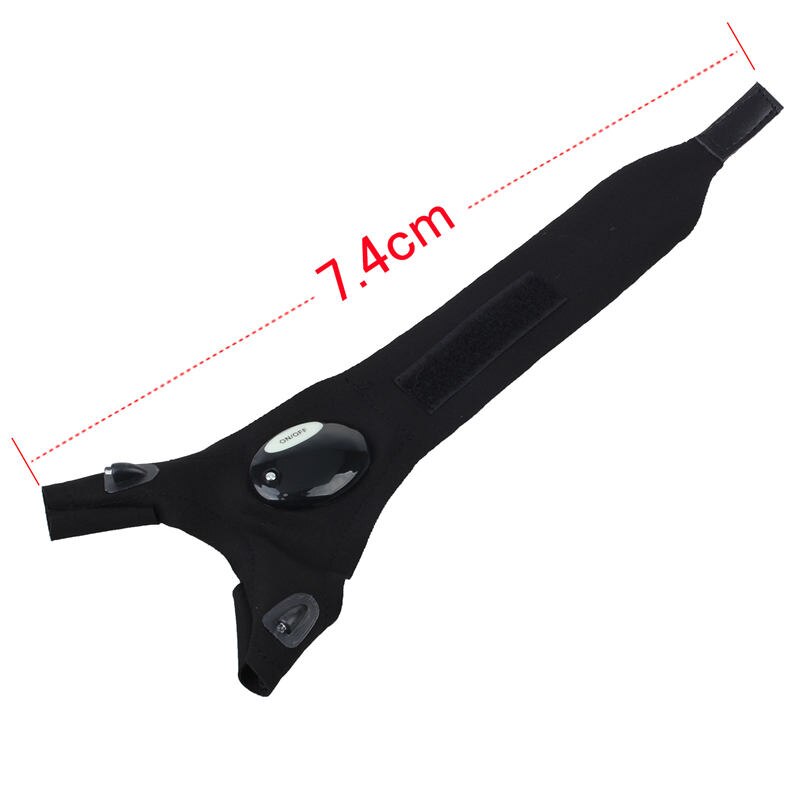 Linterna LED con correa ic guantes sin dedos con 2 luces LED para reparar y trabajar en lugares oscuros, pesca, Camping, Hi
