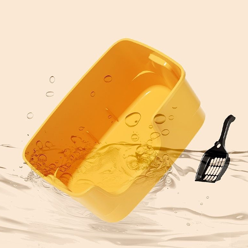 Litiera pentru pisici, ploscă, tavă mare pentru pisici, supradimensionată, ploscă, capacitate mare, semi-închisă, din plastic anti-stropire, toaletă pentru pisici, articole pentru animale de companie