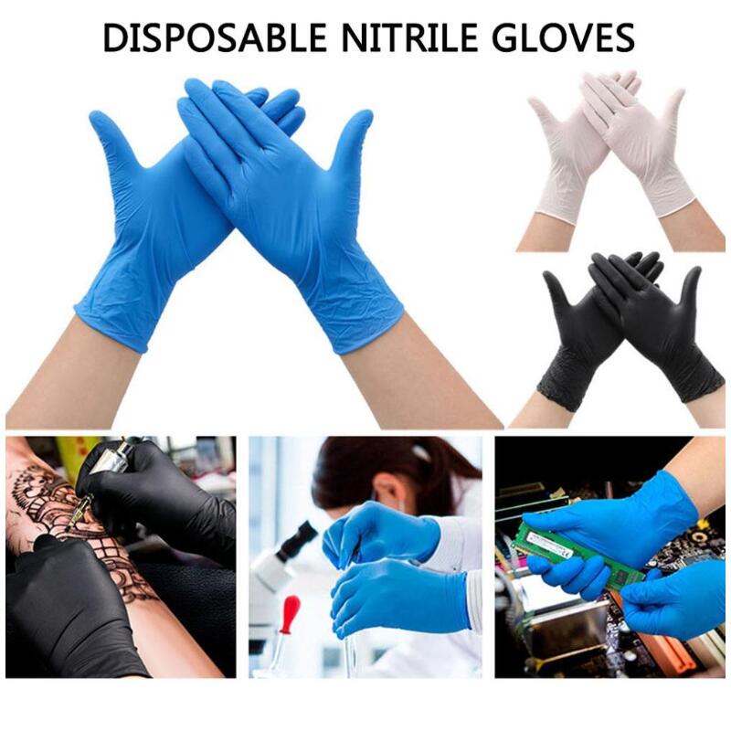 100 stuks wegwerp nitril handschoenen werkhandschoenen latex xl groot huishoudelijk schoonmaak laboratorium nagelkunst tatoeage antistatische handschoen
