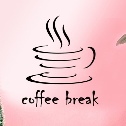 coffee break Wall Sticker living room bedroom Cafe decoration Mural Art Decals wallpaper home decor stickers: black