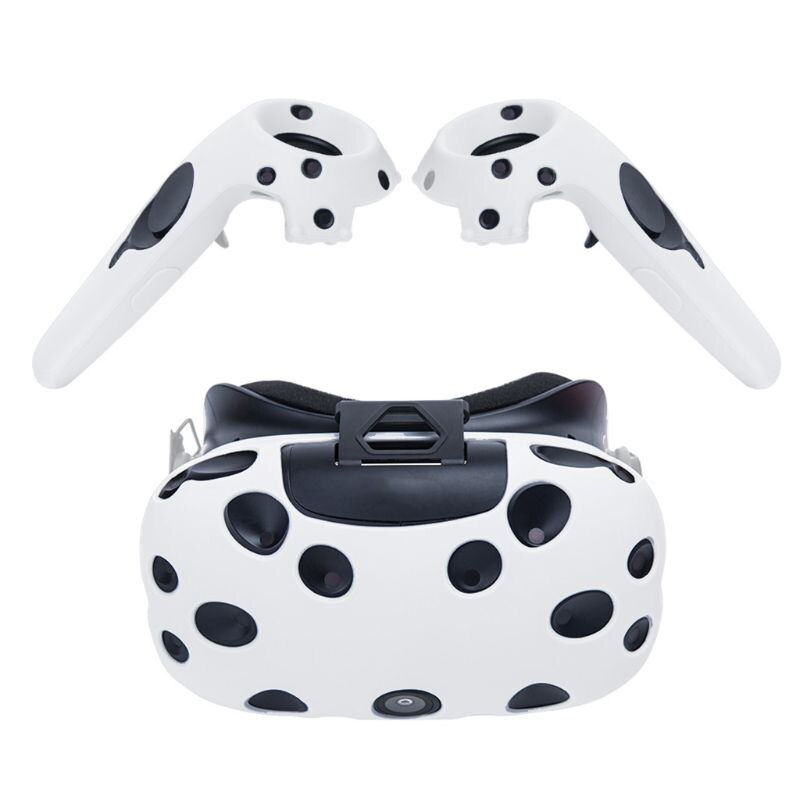 Beschermhoes Siliconen Controller Handvat Case Anti-Slip Schokbestendige Shell Game Accessoires voor HTC Vive Headset VR: WHITE