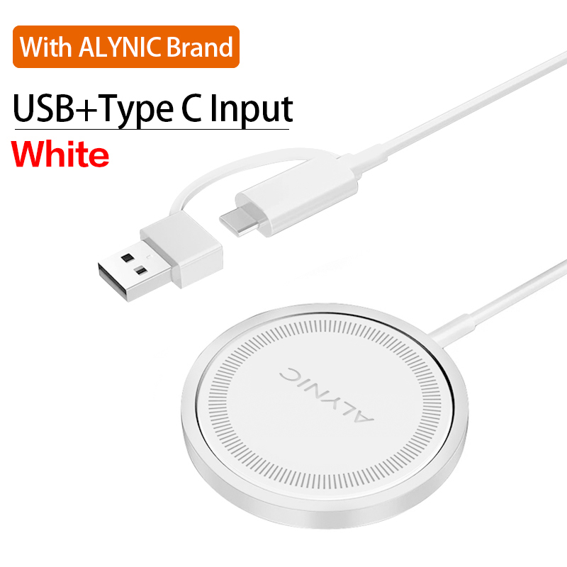 Caricatore senza fili magnetico da 30 W Supporto per ricarica rapida per iPhone 15 14 13 12pro Max Airpods PD USB A Caricabatterie per telefono molo stazione: arancia