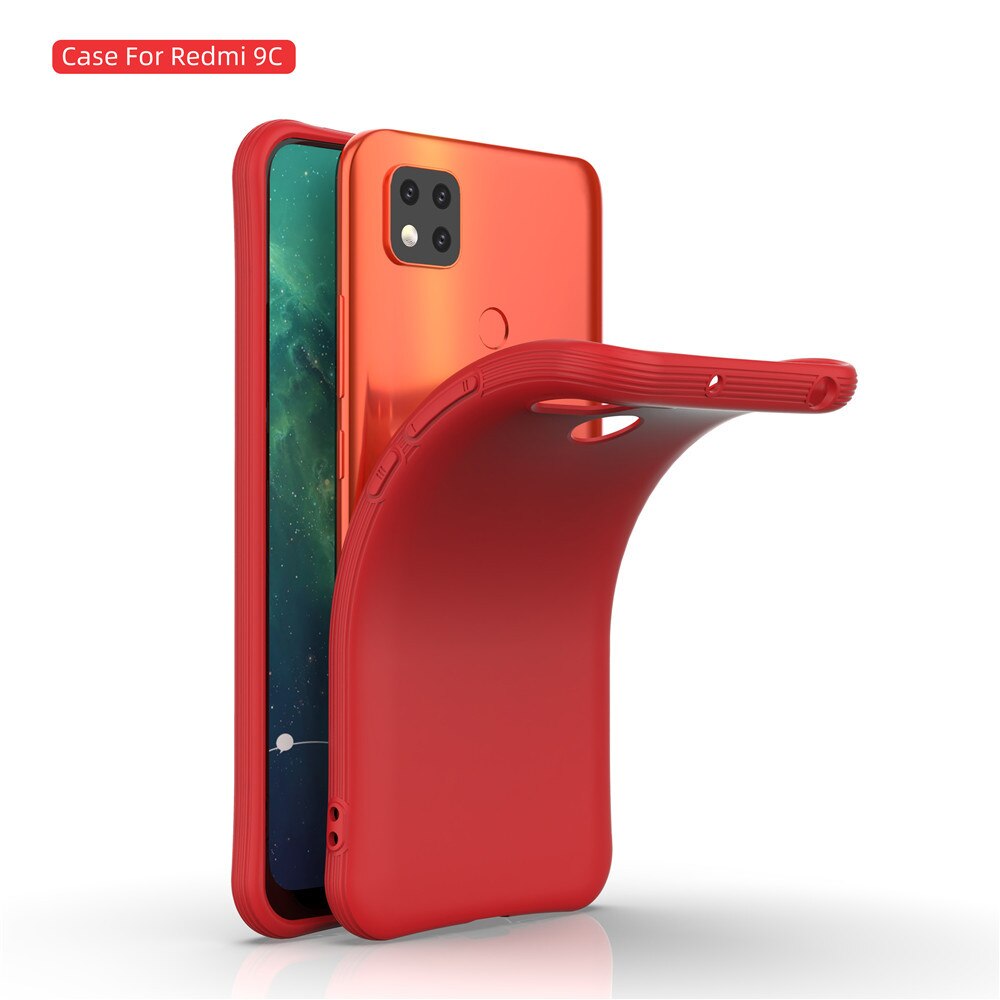 Capinha para redmi 9c capa traseira casos 6.53 polegada nova magro doces cor silicone capa protetora completa para xiaomi redmi 9c 9 c casos