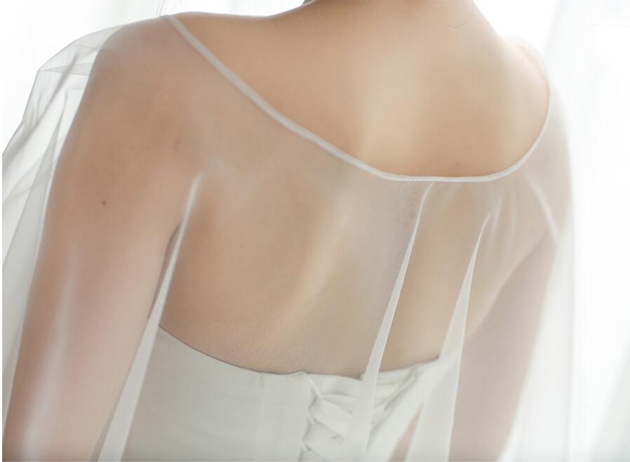 Tyll 3d blomster gasbind brude bryllup sjal wraps i bolero brude bryllup jakke