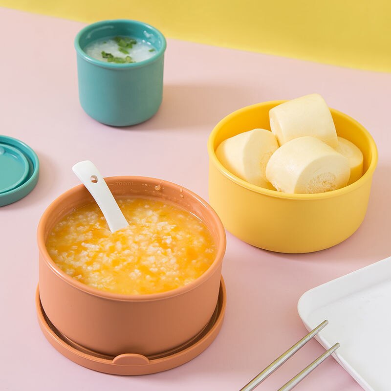 Silicone Lunch box fresh-keeping box Leak-proof Fruit Salad Bowl Microwave Tableware For Women Meal Prep Food Storage Containers
