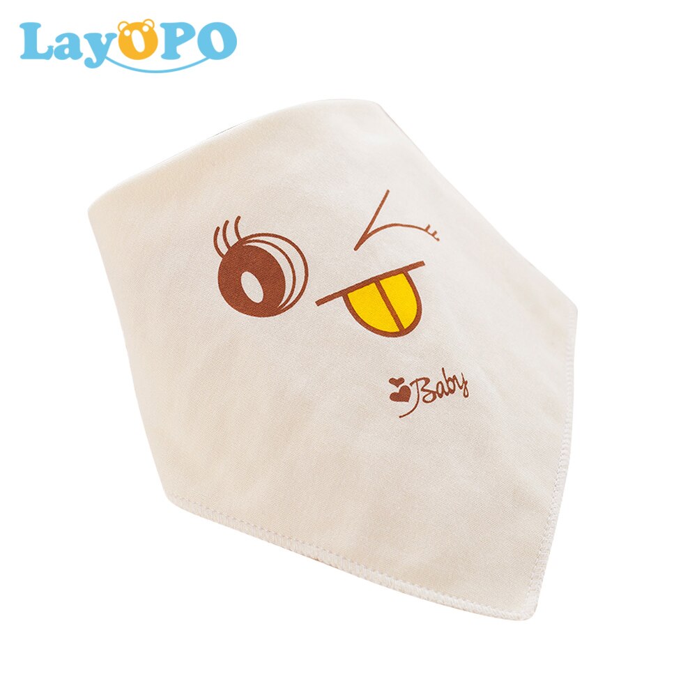 Cartoon Baby Bib Zachte Biologische Katoen Effen Kleur Driehoek Dubbele Sjaal Feeding Speeksel Handdoek Bandana Burp Doek Baby Douche