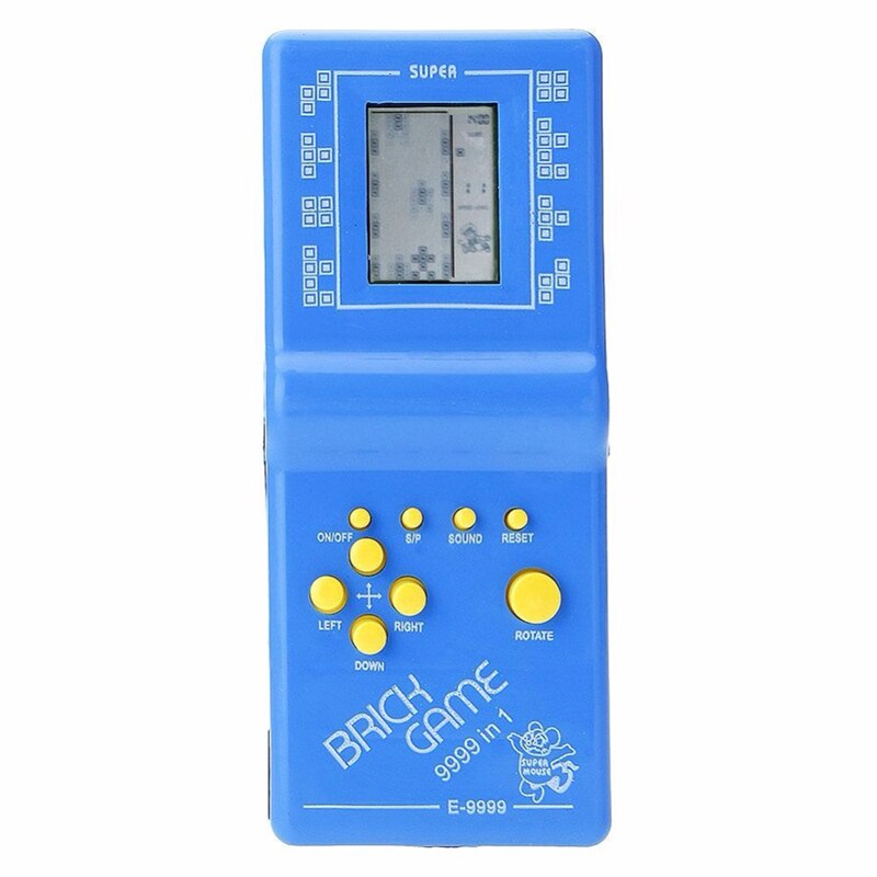 Jeugd Reminiscence Klassieke Tetris Brick Game Handheld Game Machine Kids Game Machine Mini Speelgoed Beste Cadeau Voor Kinderen: Blauw