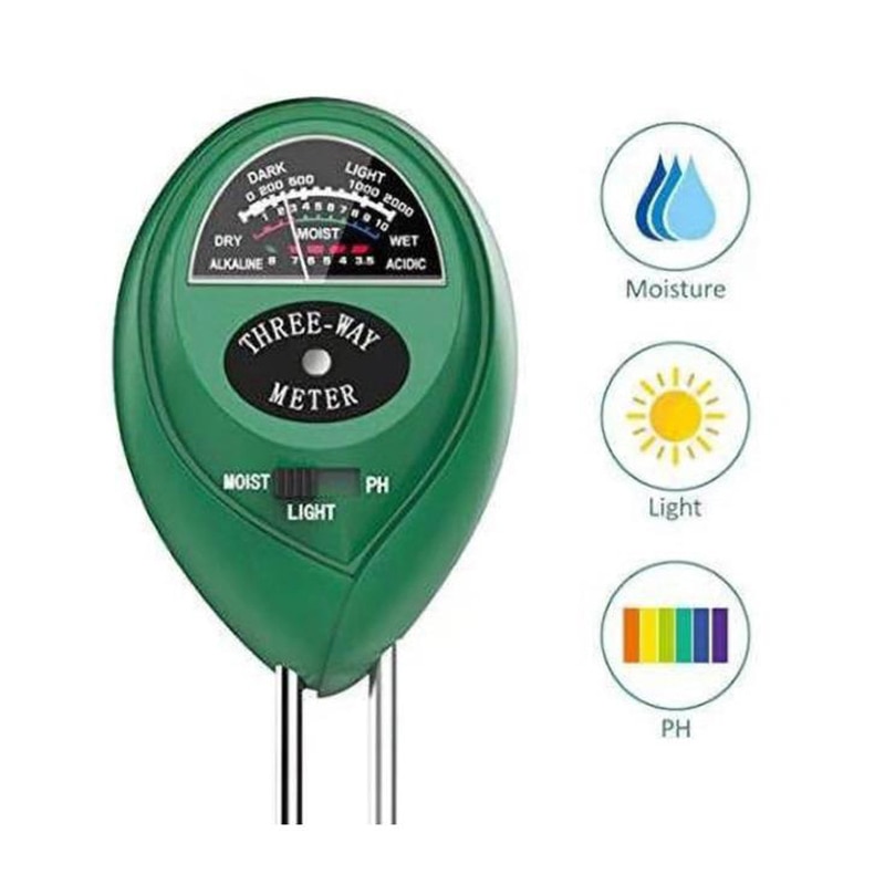 3 In1 Hygrometer Bodem Ph Tester Tuin Plant Bloemen Vocht Licht Meter Testen Gereedschap