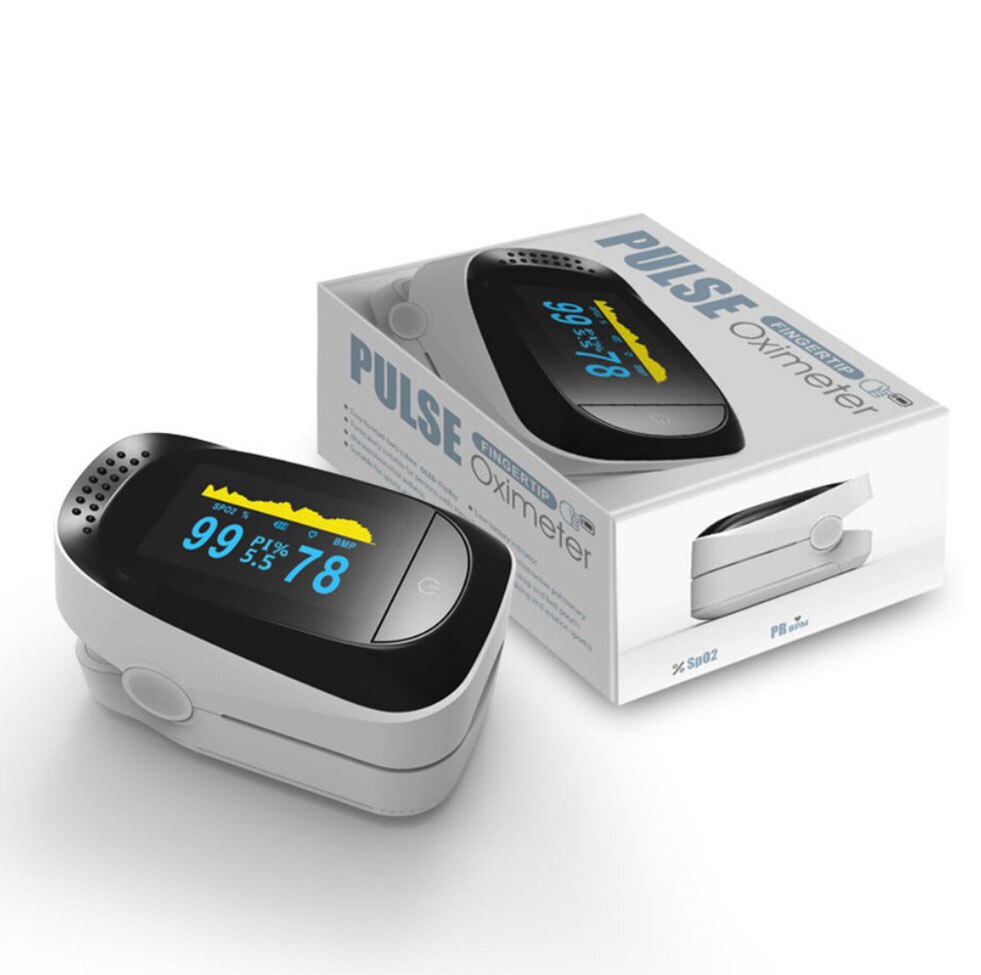 Fingertip Pulse Oximeter SpO2 Oxygen Saturation PI PR Sleeping Monitor OLED Display Non-invasive Detect for Elder Kis Heathcare