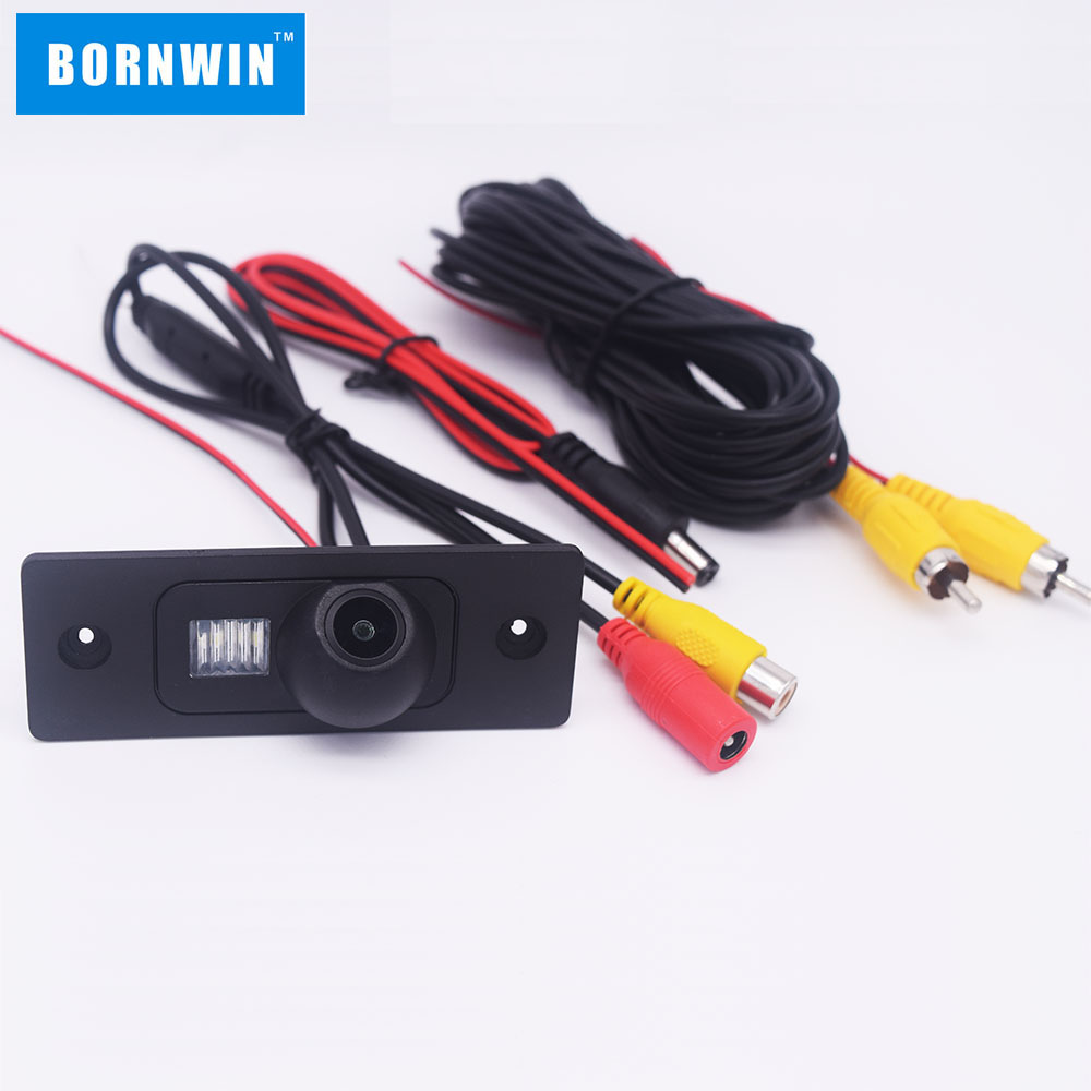 Bornwin-cámara de visión trasera de coche AHD, videocámara impermeable de 1080P, 720P, 170 °, vídeo HD para Porsche Cayenne Volkswagen Tiguan