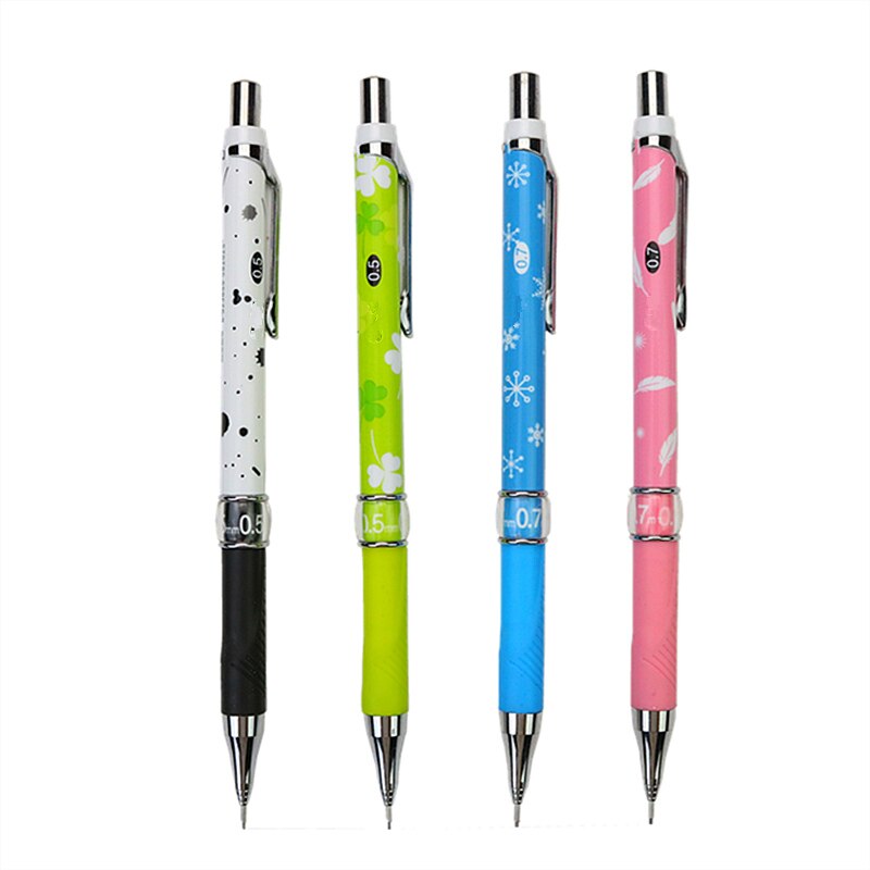 cute 0.5 0.7mm pencil Rubber grip pen Comfortable and labor saving drawing and writing mechanical pencils