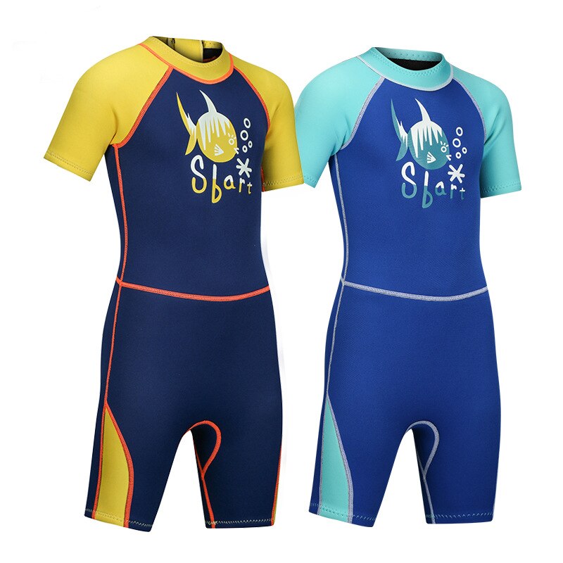 Sbart 2 MILLIMETRI Muta In Neoprene Bambini Delle Ragazze Dei Ragazzi di Un Pezzo del Costume Da Bagno Del Bambino Dei Bambini Scuba Snorkel Diving Vestiti Kitesurf Manica Corta CO