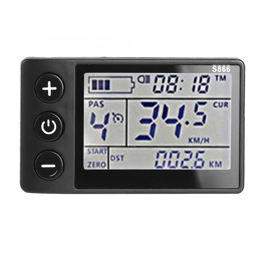 Electric Bicycle Waterproof LCD Display Panel Electric Scooter E-Bike LCD Screen for 24V 36V 48V 60V 450W Motor Controller