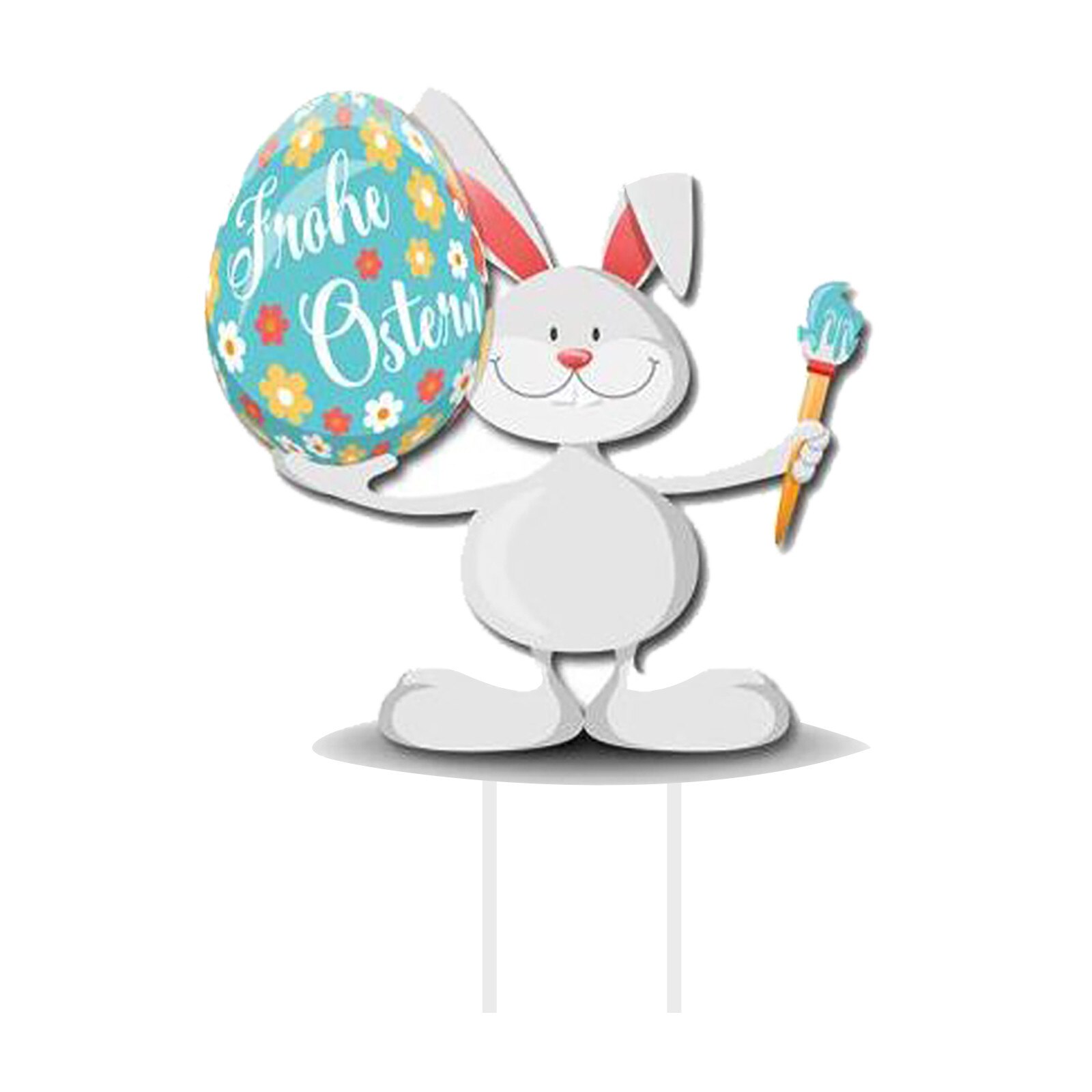 Easter Courtyard Sign Outdoor Yard Lawn Easter Theme Party Decorations Outdoor Adorable Bunny Chick Eggs Yard Signs Garden Deco