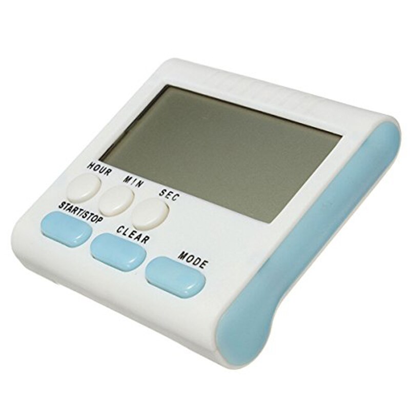 Digital egg timer / kitchen timer with loud alarm, up and down function, magnetic stand, Blue